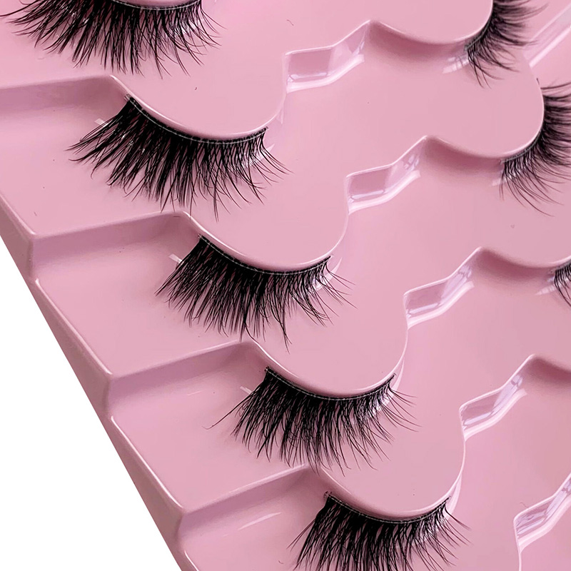 Half Cat Lashes Mink Fluffy Cat Eye Natural Fluffy (7 Pairs) - Reusable Makeup Tools, Faux Fox Eye Wispy Fake Winged Lashes (5).jpg