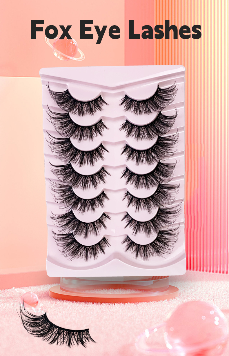 7 Pairs CatFox Eyelashes – Faux Mink Winged Lashes for a Soft, Natural, Yet Dramatic Look (1)