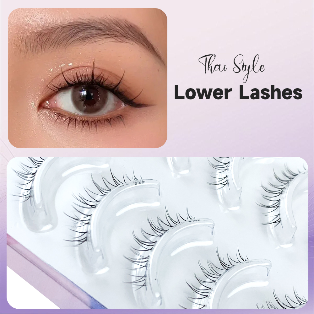 Transparent Band Natural Long False Lower Eyelashes – Reusable Korean Girl Group Makeup Tool (7).jpg