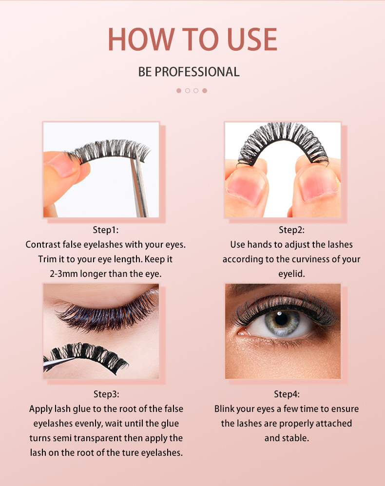 New Russian False Lashes – 10 Pairs, 3D Fluffy Volume, Reusable Mink Strip Eyelashes   (9)