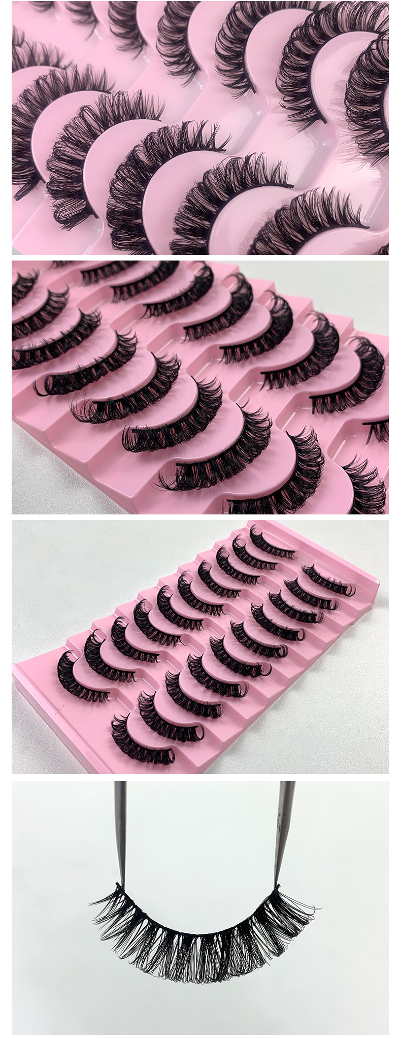 Russian Eyelashes Strip Lashes – DD Curl, 10 Pairs, Mink & Reusable (15)