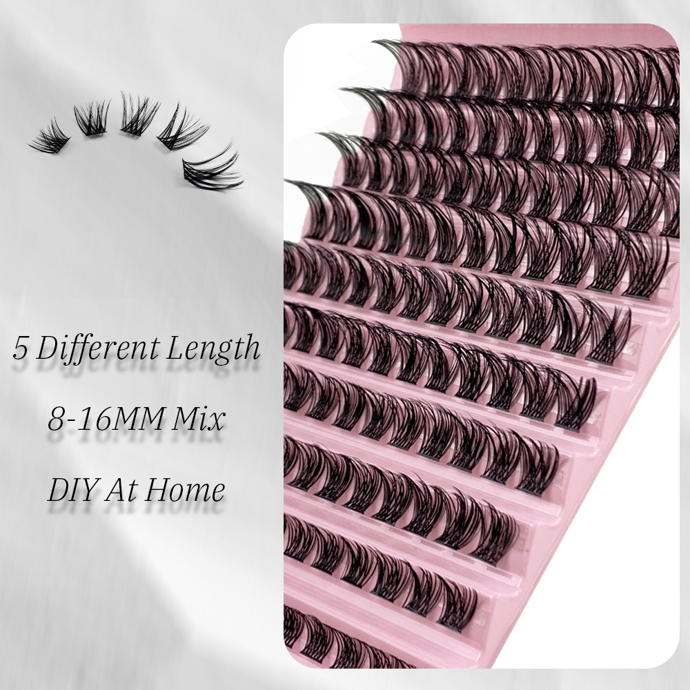 DIY Cluster Lashes Volume Soft Fluffy D Curl Individual Fluf (5)