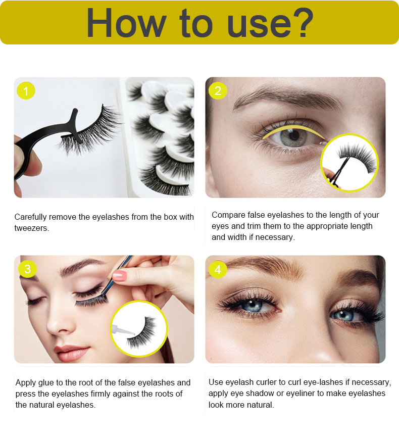 Mink 10 Pairs Natural Lashes Russian Volume Fluffy 3D Reusable Faux Cils Papillon Make Up Wispy Volume Strip Fake Eyelashes (14)