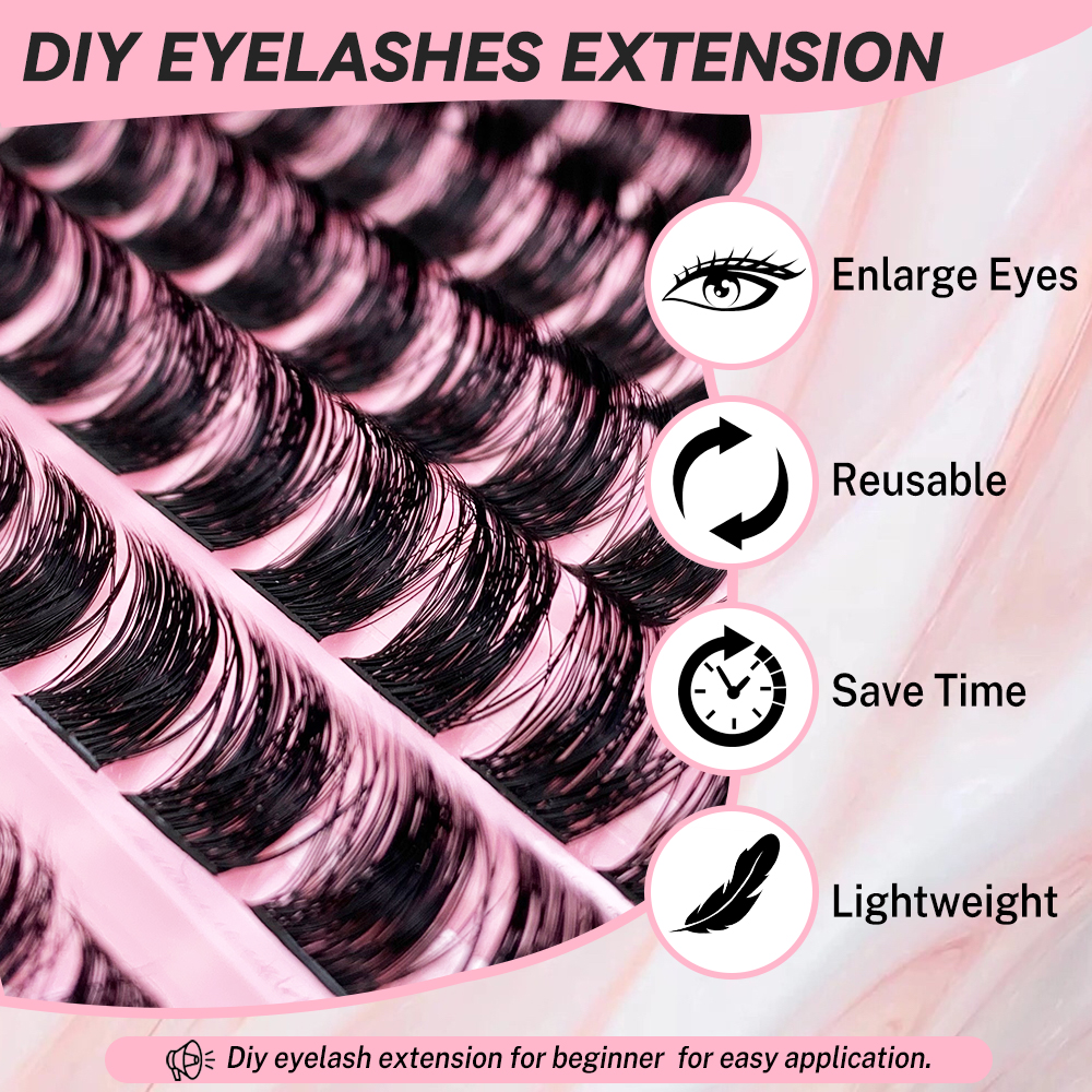 DIY Cluster Eyelash Extensions Mixed Length Faux Individual 3D Volume Natural Long Eye Lashes Mink False Soft Self-Adhesive Lash (7).jpg