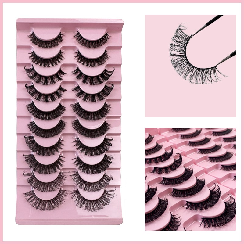 New Russian False Lashes – 10 Pairs, 3D Fluffy Volume, Reusable Mink Strip Eyelashes   (4).jpg
