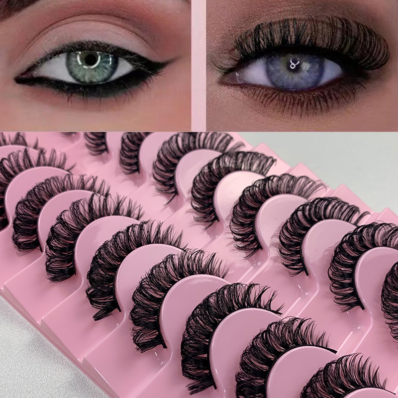 Russian Eyelashes Strip Lashes – DD Curl, 10 Pairs, Mink & Reusable (5)