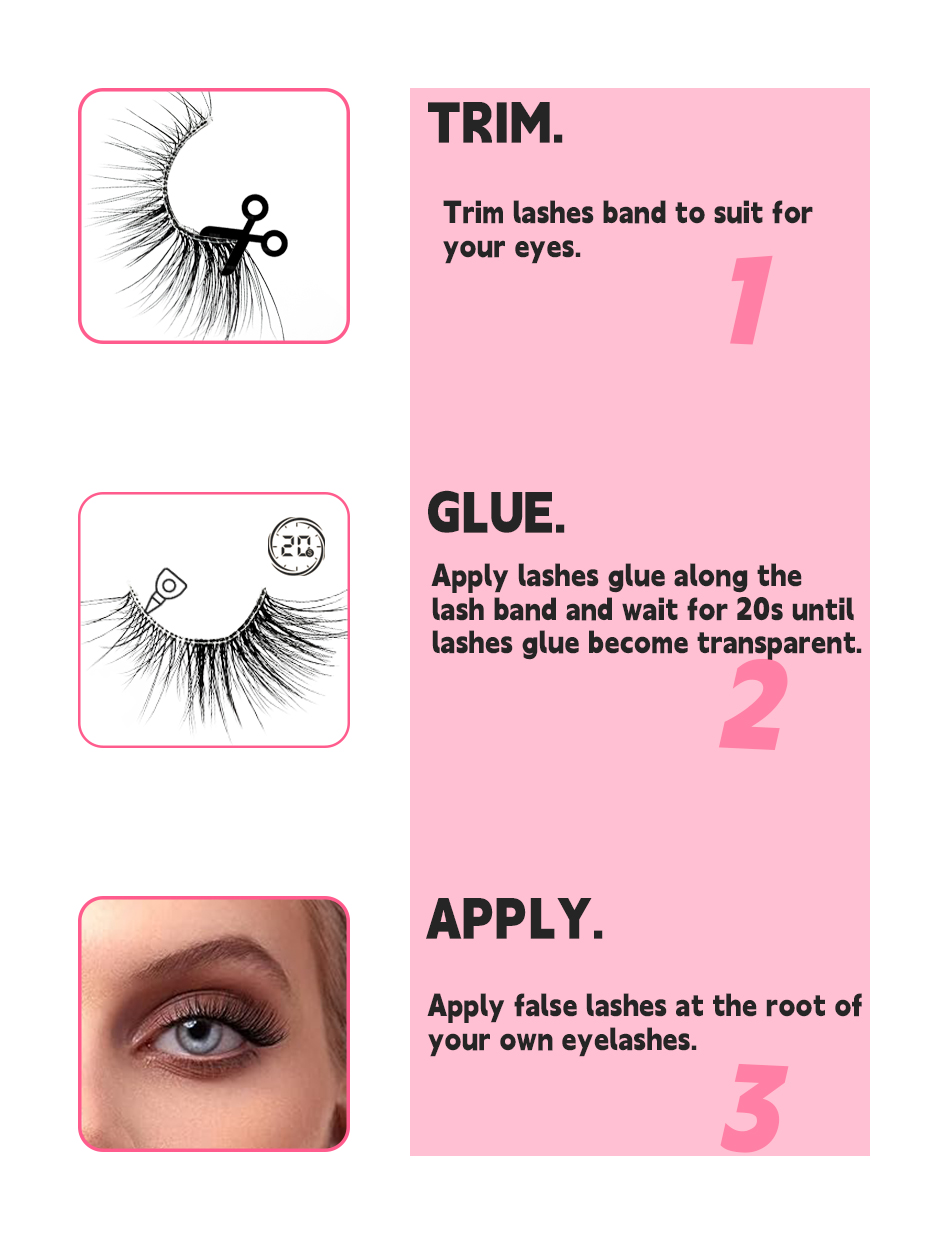 Half Cat Lashes Mink Fluffy Cat Eye Natural Fluffy (7 Pairs) - Reusable Makeup Tools, Faux Fox Eye Wispy Fake Winged Lashes (9)