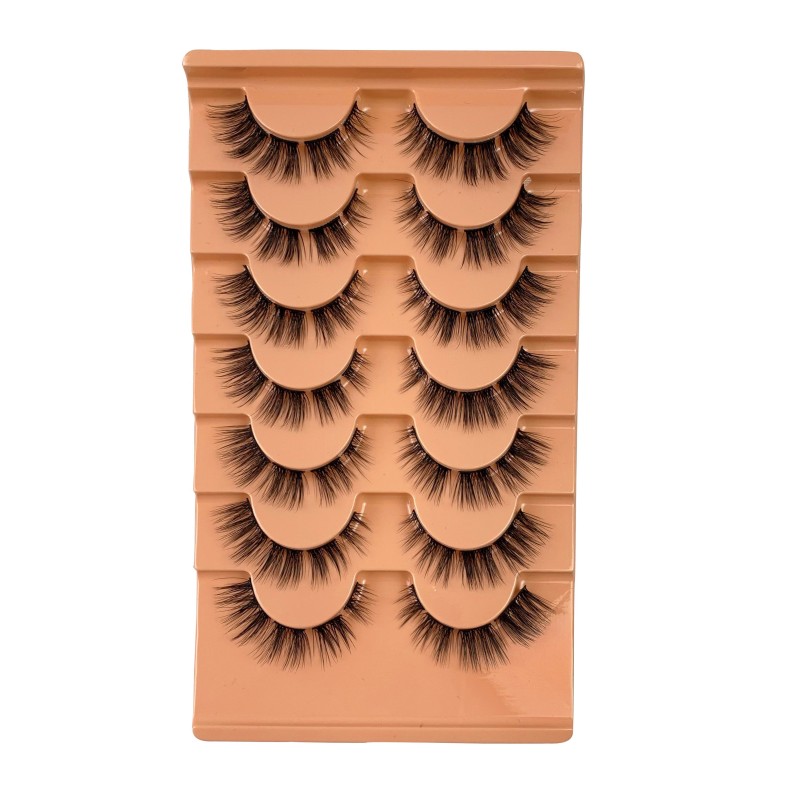 Hinarin 7 Pairs Fluffy Soft Eyelashes – Natural, Long & Reusable False Lashes