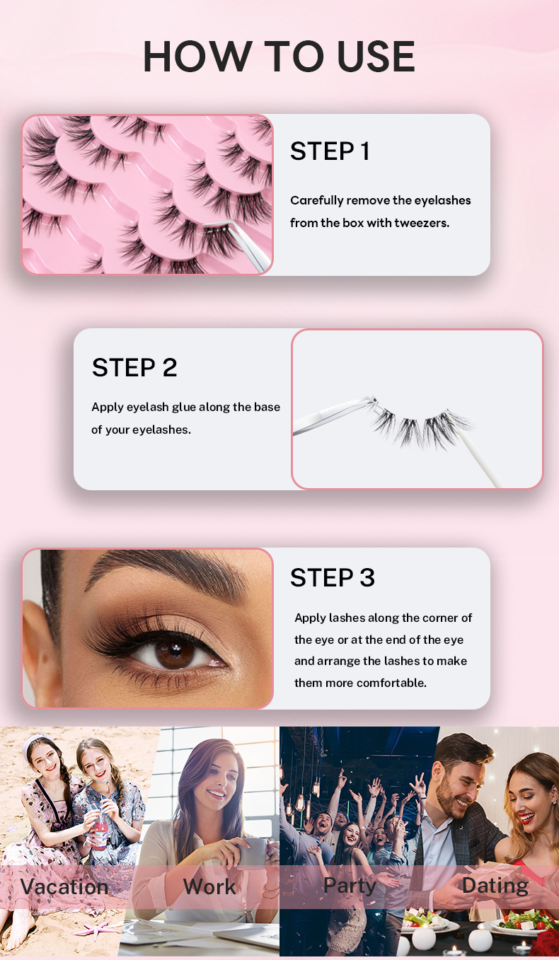 Hinarin Fox Eyes Eyelashes – Fluffy, Wispy & Naturally Glamorous-1 (4)