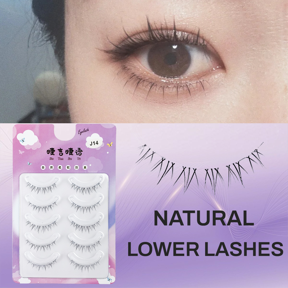 Transparent Band Natural Long False Lower Eyelashes – Reusable Korean Girl Group Makeup Tool (3).jpg