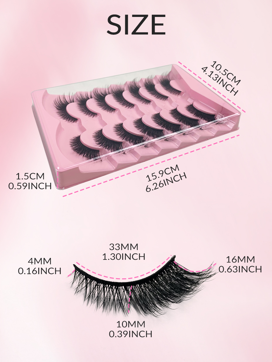Hinarin Cat Eye Lashes – Winged End Elongated Eyelashes (7 Pairs) (14)
