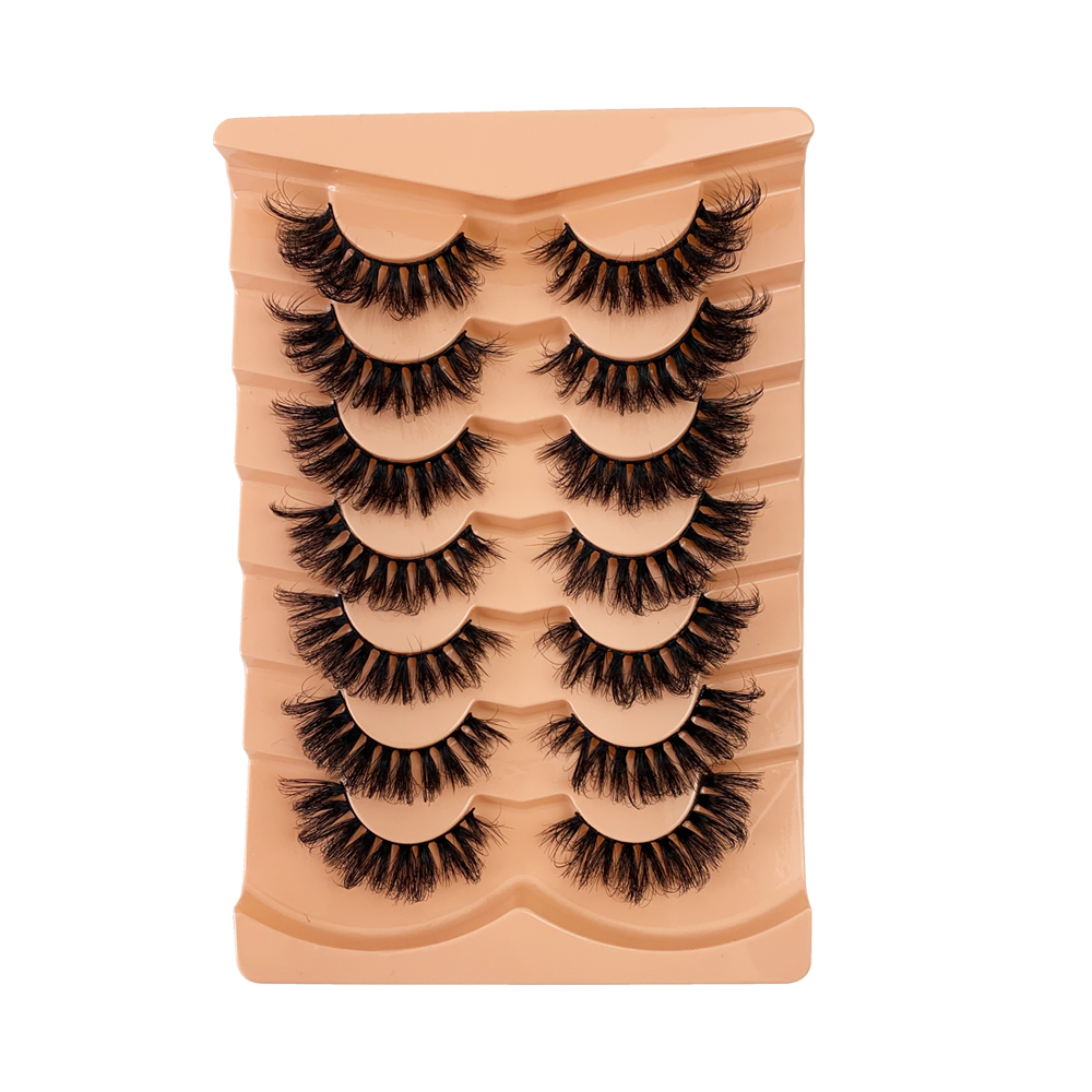 Mink Full Strip Eyelashes – 7 Pairs of 3D Fluffy, Soft, Handmade D-Curl Lashes
