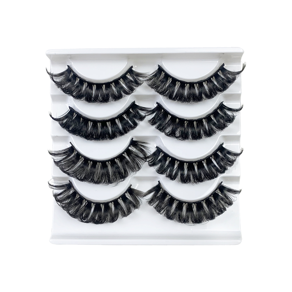 DD Curl Mink Eyelashes – 4 Pairs Volume Bulk False Lashes