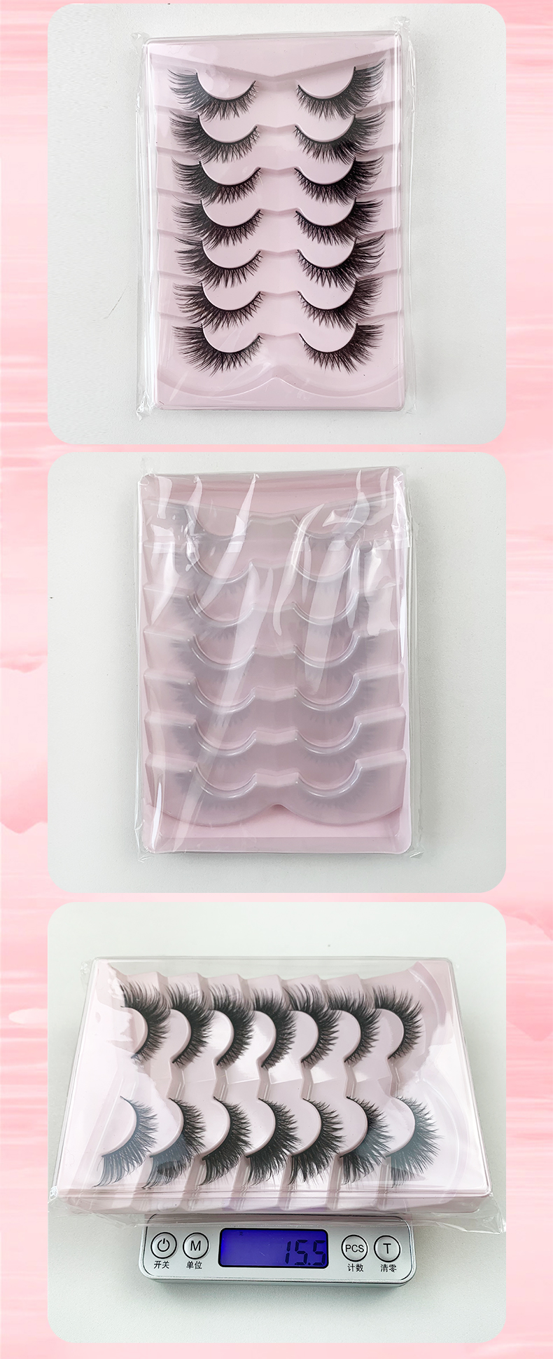 Cat Eye Winged End Fake Eyelashes – 7 Pairs Fox Lashes (13)