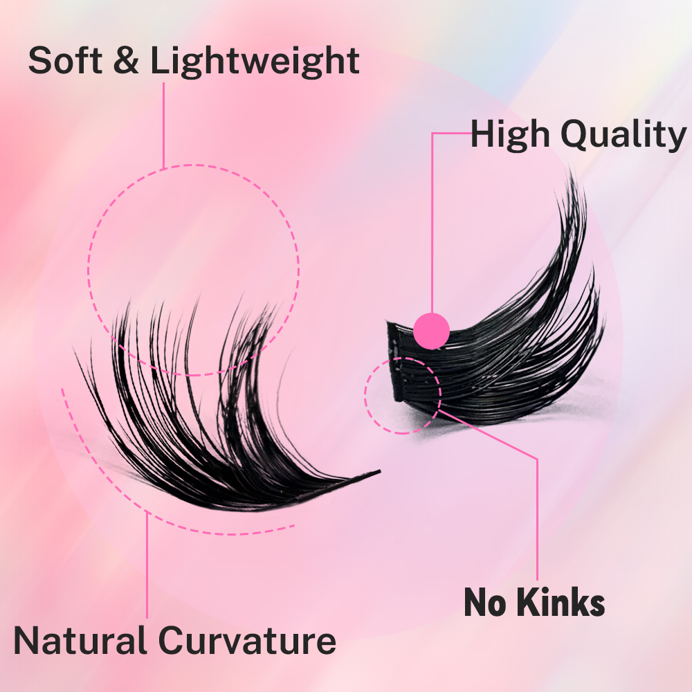Mink Cluster Eyelash Extensions 100 Pcs Fluffy Soft DIY Individual Lashes Segmented Natural Long Self Adhesive Make Up Cilias (4).jpg