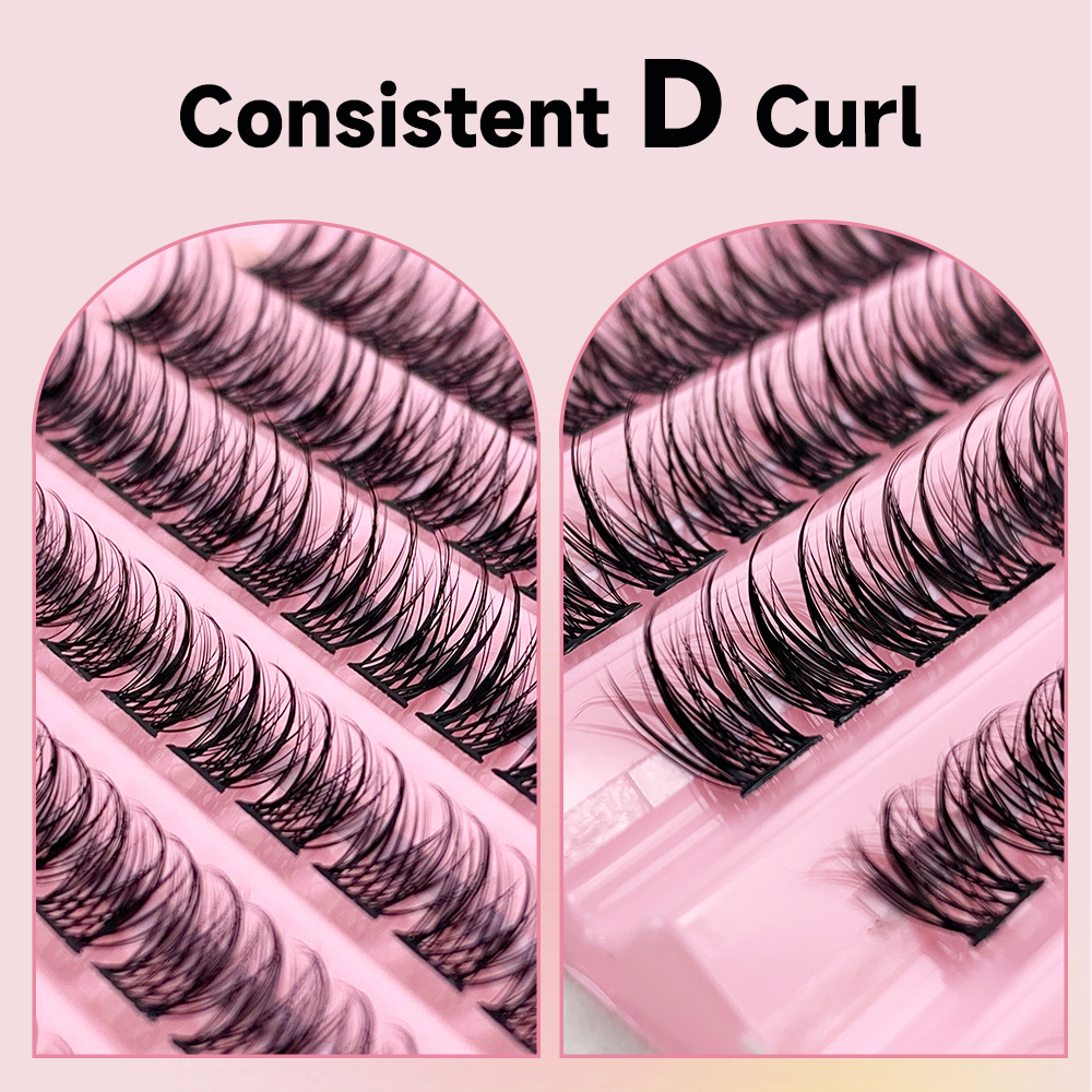 Natual Long Cluster False Eyelashes (6)