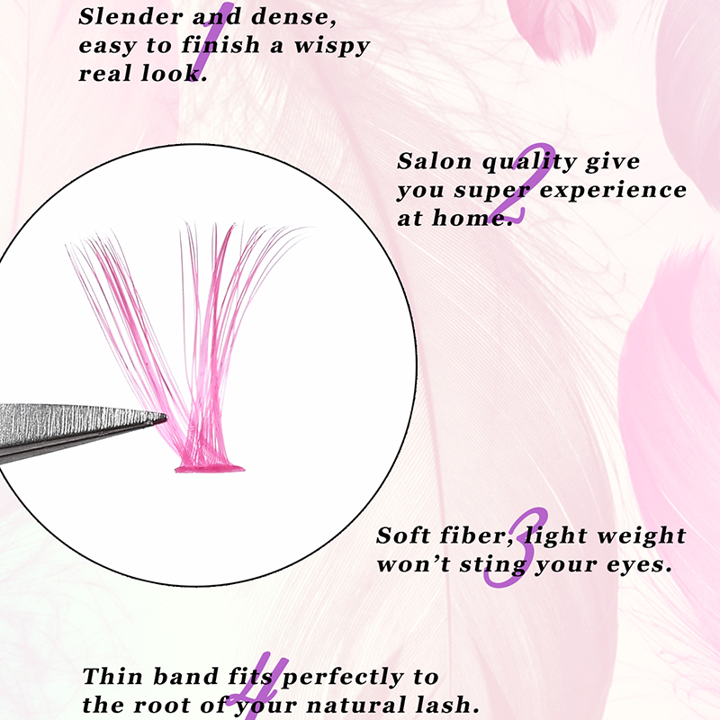 Colored Lash Clusters Colorful Individual Natural Long 200 Pcs Makeup Grafting Volume False Eyelash Extensions Faux Cilias (5).jpg