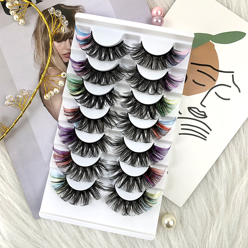 New Colorful Lashes Mix Fluffy Dramatic Cilios – 7 Pairs (DD Curl, Mink Lashes) (4)