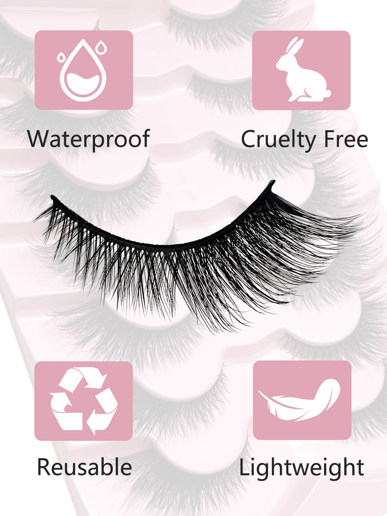 Hinarin Cat Eye Lashes – Winged End Elongated Eyelashes (7 Pairs) (12)