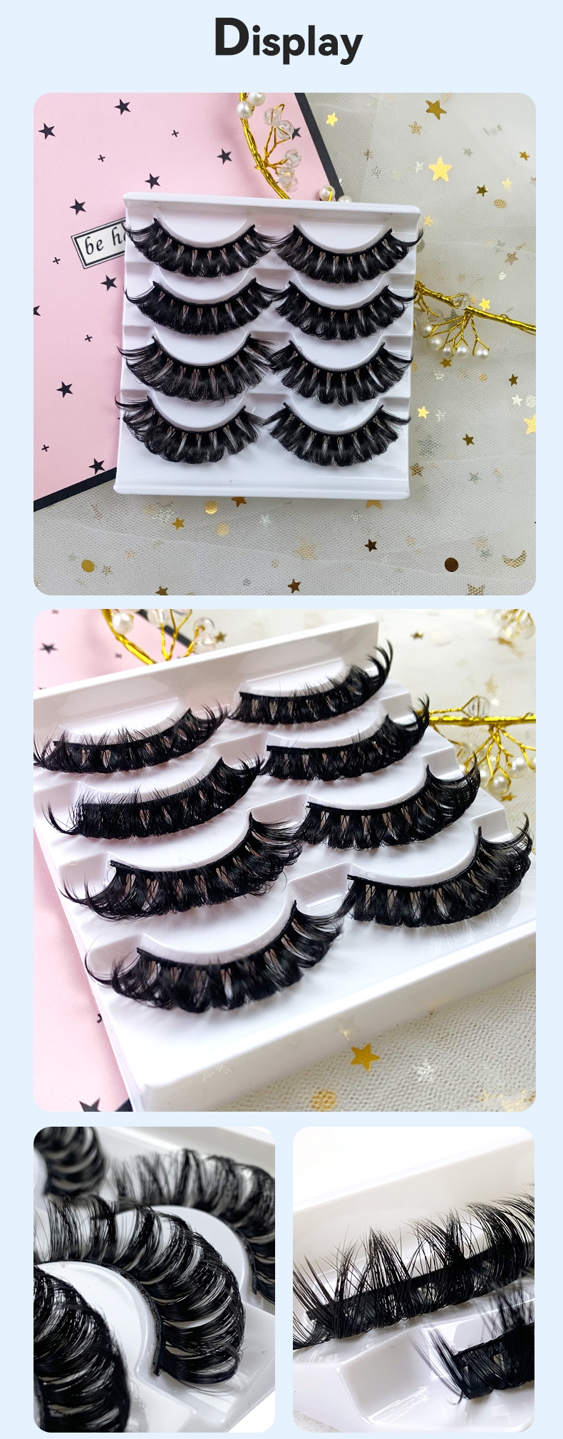DD Curl Mink Eyelashes – 4 Pairs Volume Bulk False Lashes-1 (4)