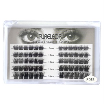 New Self Adhesive Lash 60 Pcs Cluster DIY Eyelash Extensions Individual Self DIY Soft Natural Reusable Eyelash Make Up Tool
