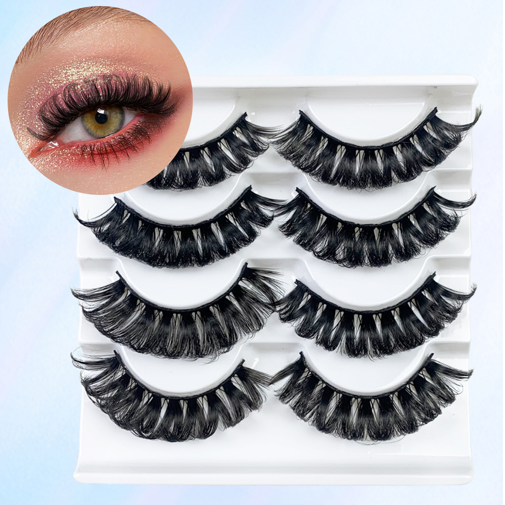 DD Curl Mink Eyelashes – 4 Pairs Volume Bulk False Lashes (7)