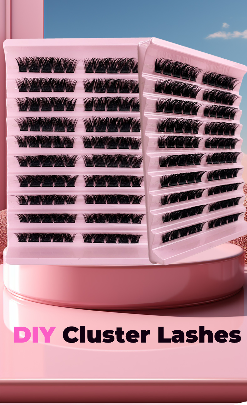 Mink Cluster Eyelash Extensions 100 Pcs Fluffy Soft DIY Individual Lashes Segmented Natural Long Self Adhesive Make Up Cilias (1)