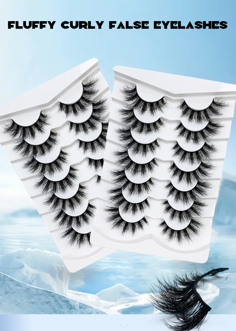 Hinarin Mink Fluffy Natural Long Eyelashes – Luxurious, Handmade, and Reusable (8)