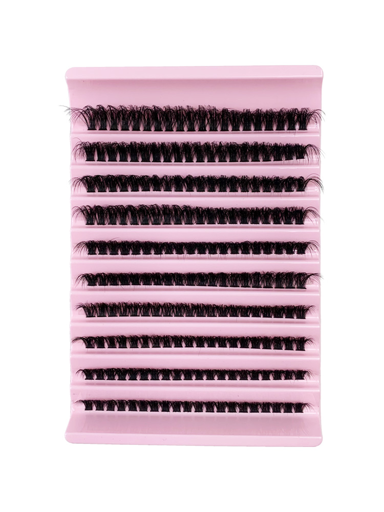 60D D Curl 8-16mm Cluster Individual Eyelashes Fluffy Messy Style Mink Lash Extensions Soft 200 Bundles Mixed Length DIY Make Up (7).jpg