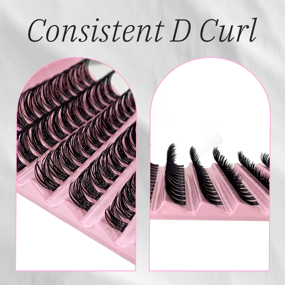 DIY Cluster Lashes Volume Soft Fluffy D Curl Individual Fluf (3)