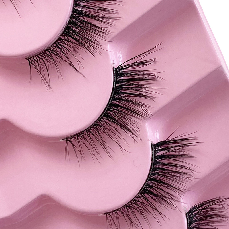 Half Cat Lashes Mink Fluffy Cat Eye Natural Fluffy (7 Pairs) - Reusable Makeup Tools, Faux Fox Eye Wispy Fake Winged Lashes (6).jpg