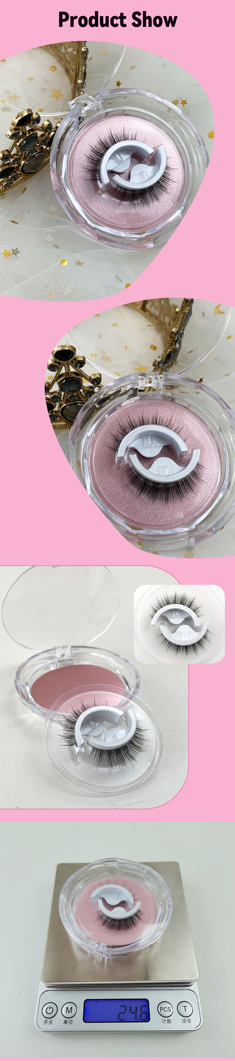 Self-Adhesive Reusable False Eyelashes – Natural Long, Glue-Free & Waterproof (10 Pairs) (11)
