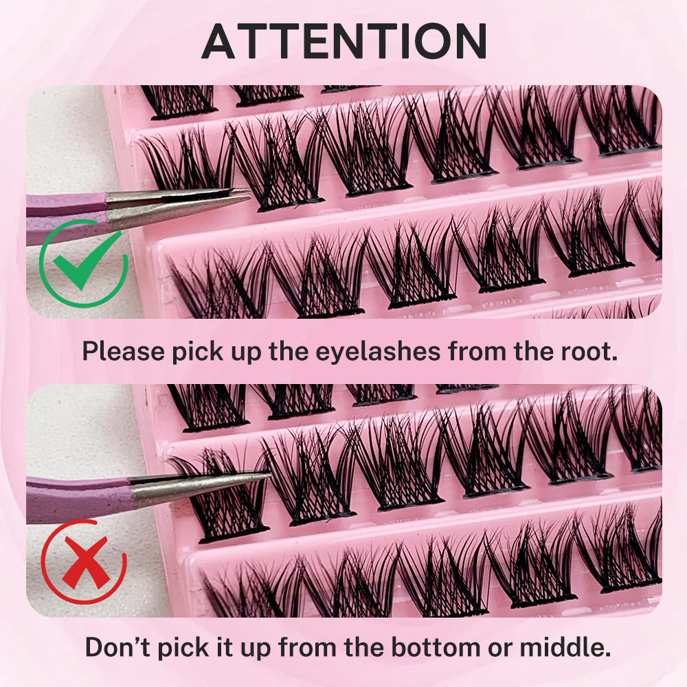 DIY 45120PCS False Eyelash Extension Kit (Cluster Individual Lashes + Eyelash Glue + Grafting Tweezers) (4).jpg