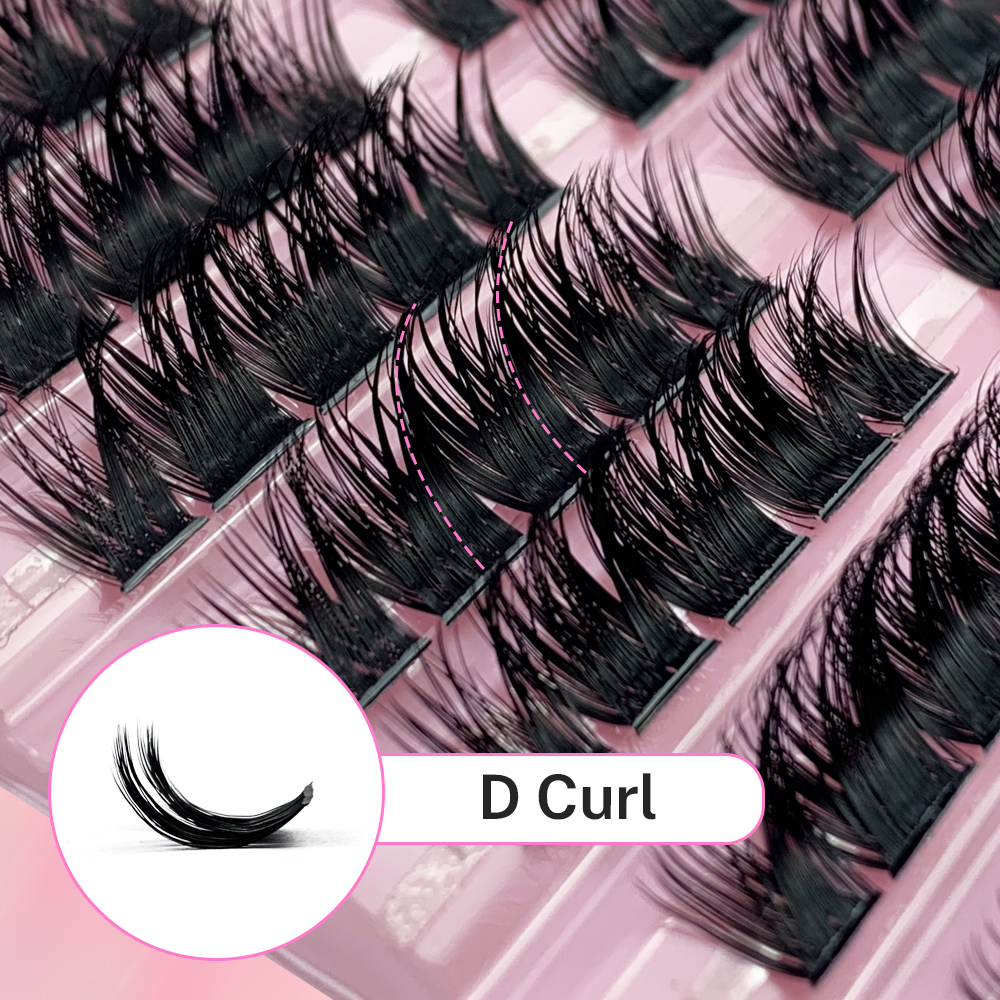 Mink Cluster Eyelash Extensions 100 Pcs Fluffy Soft DIY Individual Lashes Segmented Natural Long Self Adhesive Make Up Cilias (5).jpg