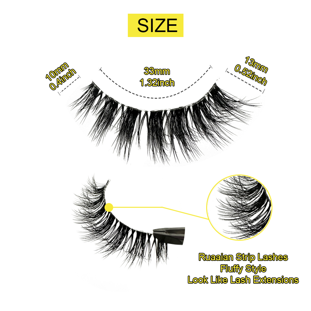 10 Pairs Mink Eyelashes – Fluffy, Wispy & Dramatic Volume Lashes with Invisible Band (4)