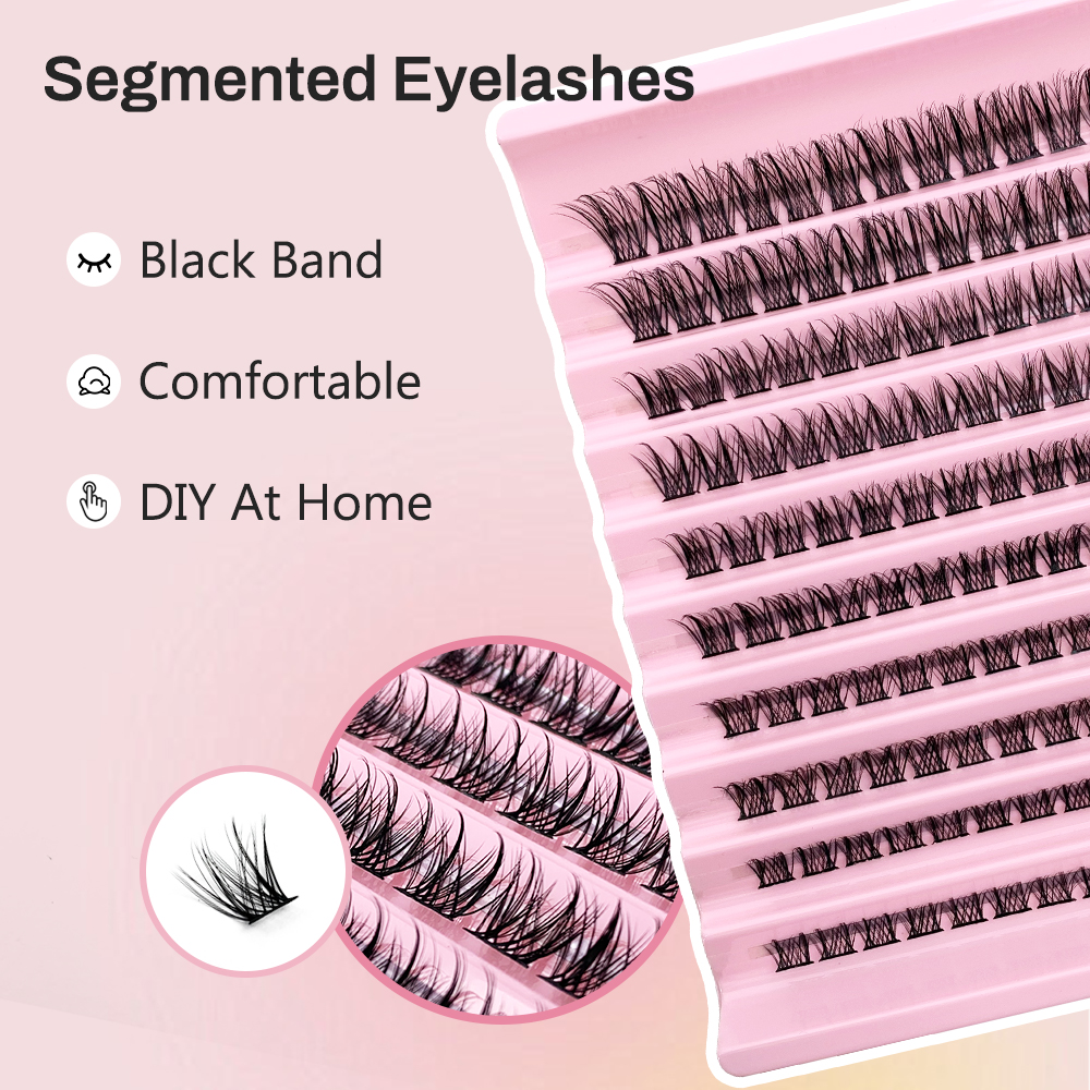Natual Long Cluster False Eyelashes (4)