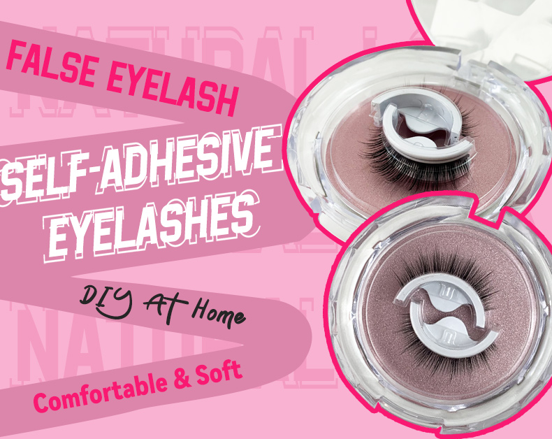 Self-Adhesive Reusable False Eyelashes – Natural Long, Glue-Free & Waterproof (10 Pairs) (8)