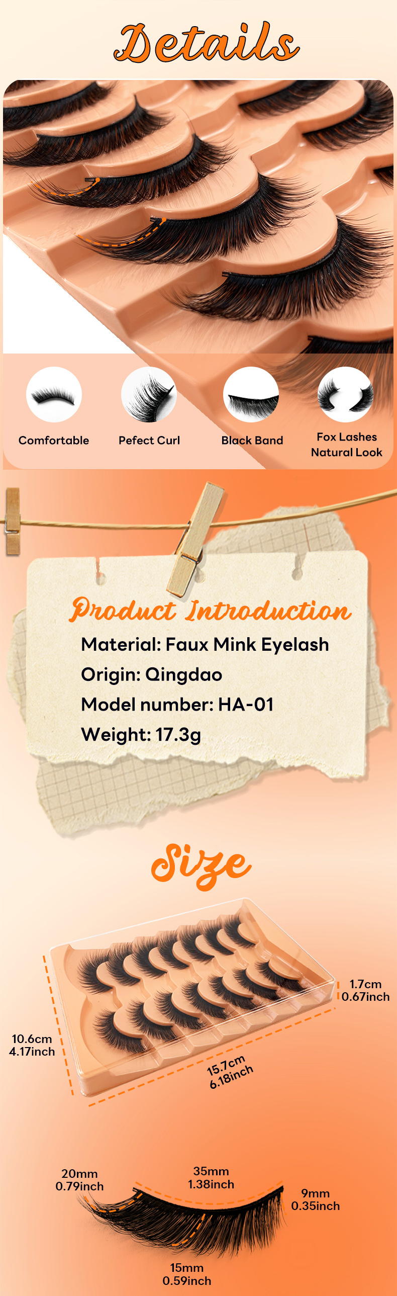 Hinarin Fox Eye Eyelashes – 3D Angel Wing False Lashes for a Mesmerizing Gaze (11)