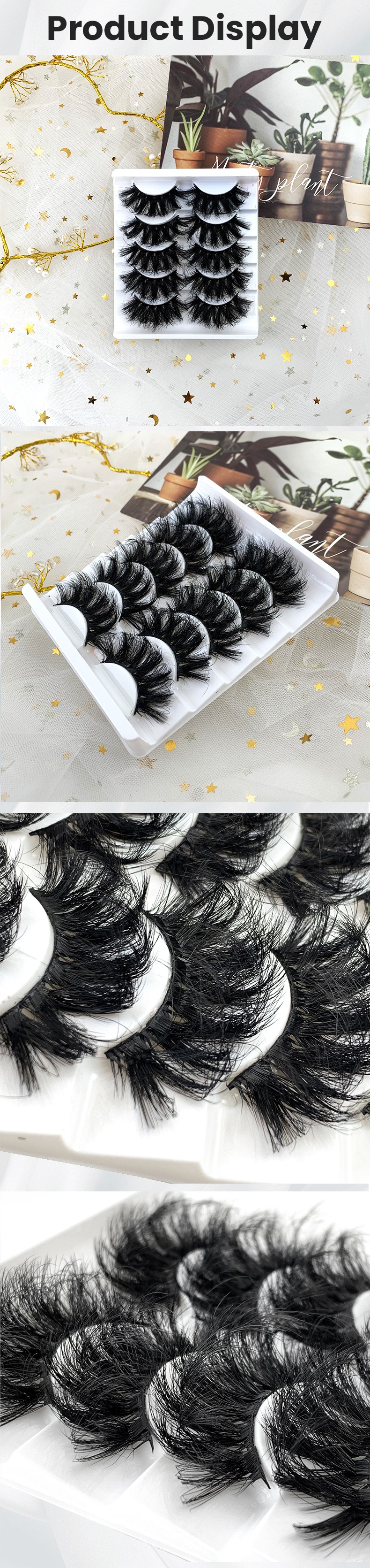Hinarin 5 Pairs Eyelashes Grafting – Luxurious Mink Fluffy Lashes for a Natural, Voluminous Look (12)