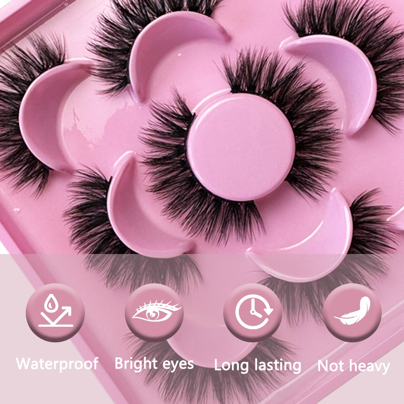 Luxurious Faux Mink Eyelashes – 5 Pairs of Reusable, Fluffy 3D Russian Volume Lashes (4).jpg