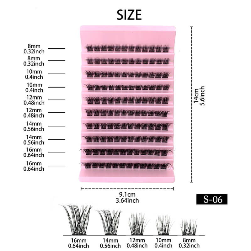 120 Clusters Segmented Eyelashes Extensions D Curl Natural Individual Fake DIY Lashes Soft Volume Wispy Fans Individual Eyelash (3)