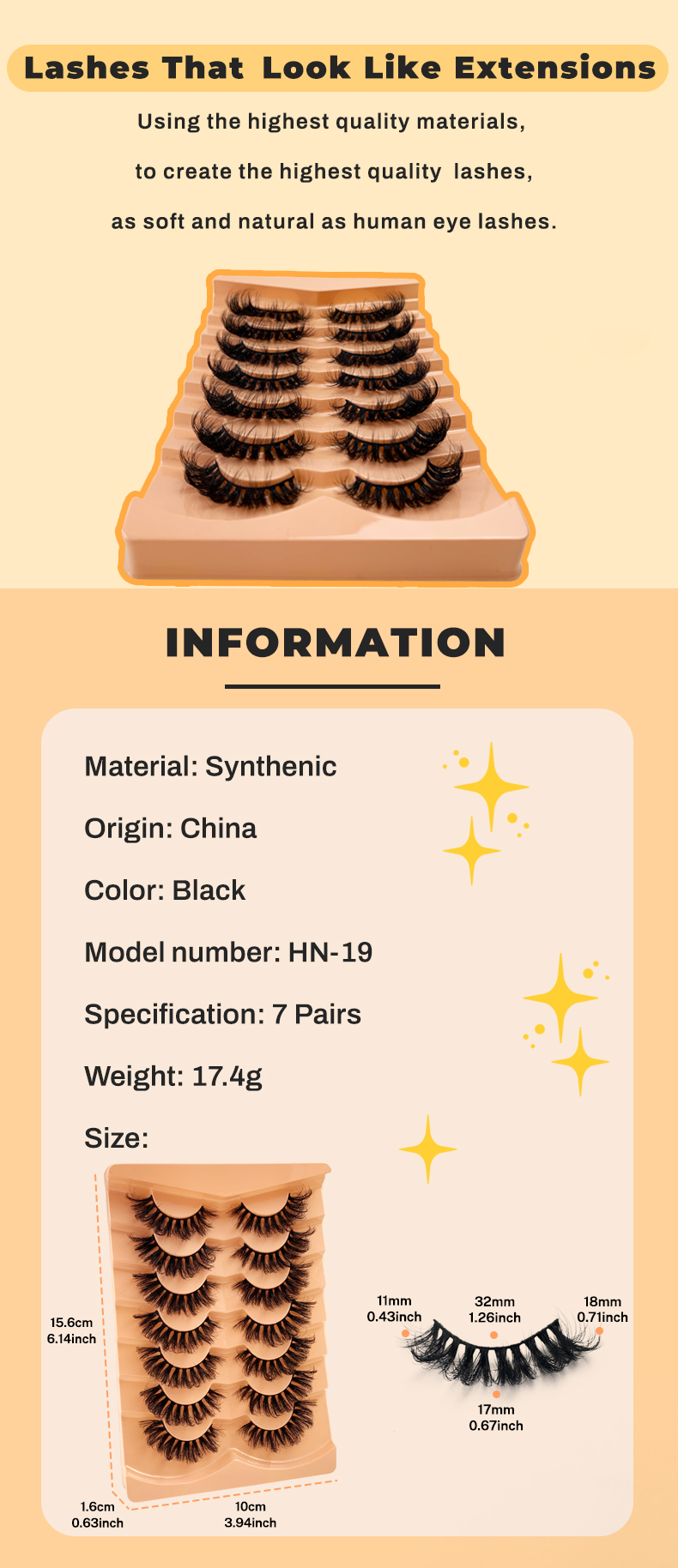 ink Full Strip Eyelashes – 7 Pairs of 3D Fluffy, Soft, Handmade D-Curl Lashes (11)
