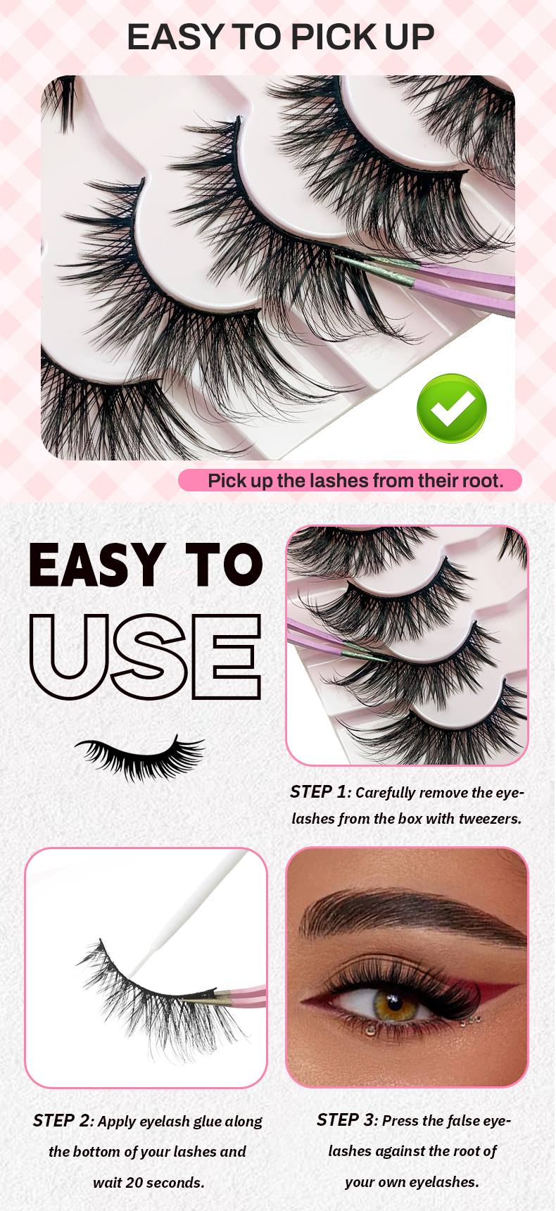 7 Pairs CatFox Eyelashes – Faux Mink Winged Lashes for a Soft, Natural, Yet Dramatic Look (3)