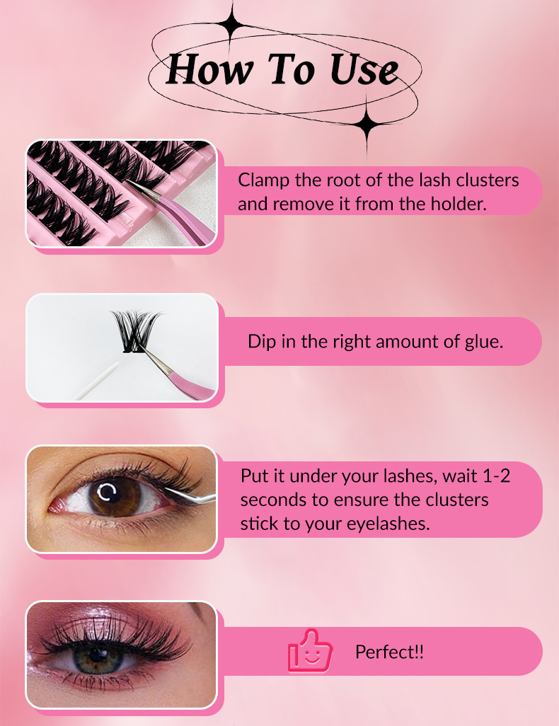 Cluster Eyelashes Mixed Lengths (5)