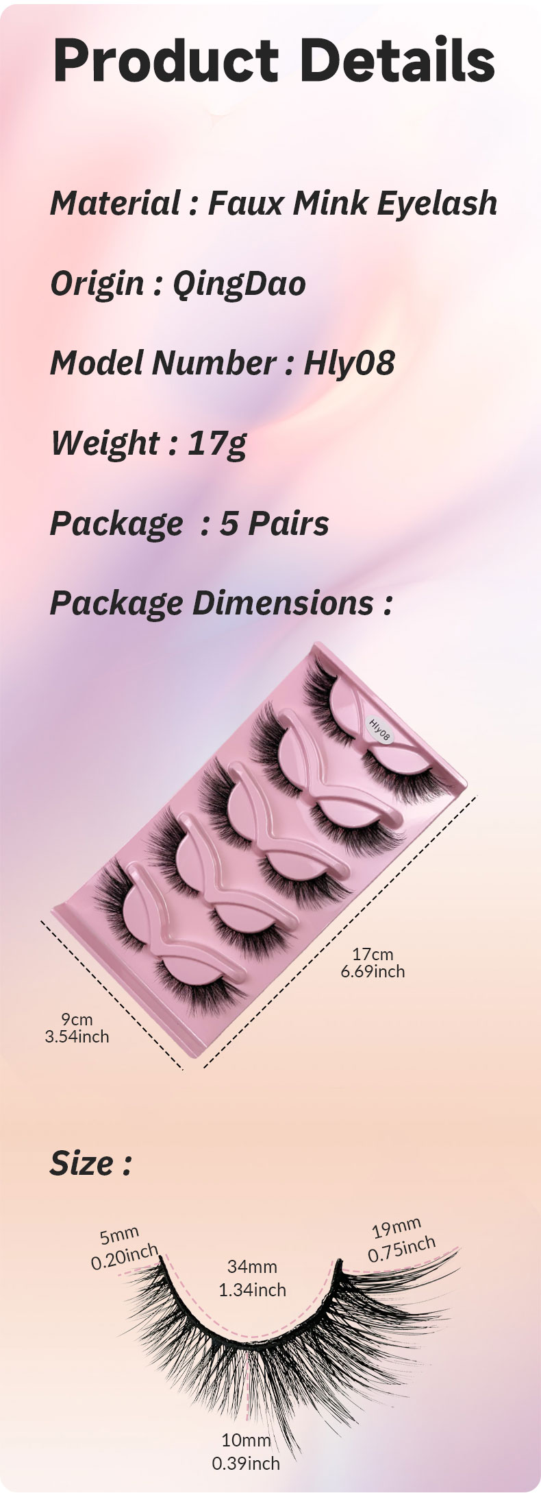 Hinarin Cat Eye Lashes – 3D Mink Fluffy 5 Pairs Winged End Eyelashes-1 (3)