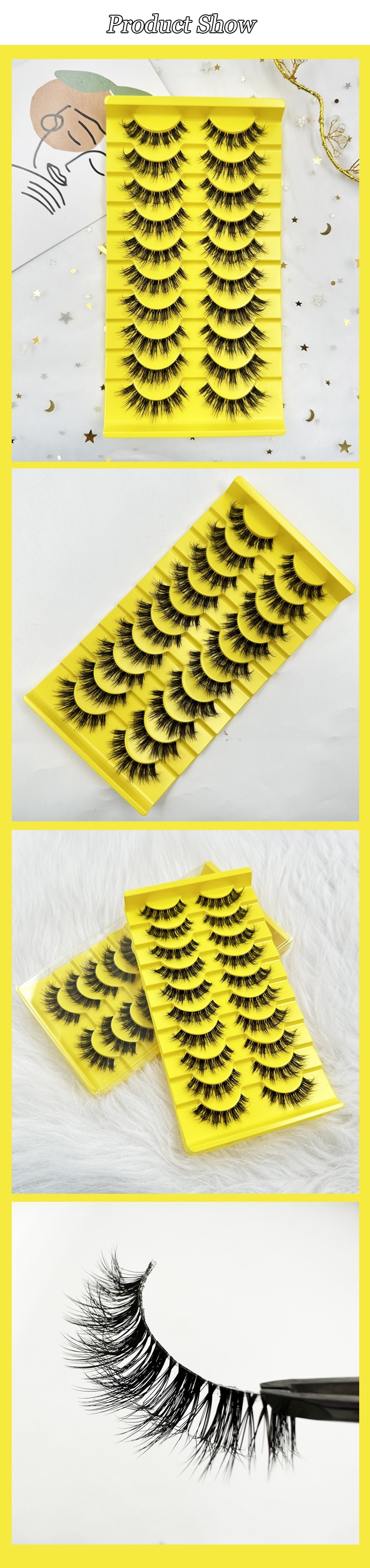 10 Pairs Mink Eyelashes – Fluffy, Wispy & Dramatic Volume Lashes with Invisible Band-1 (3)